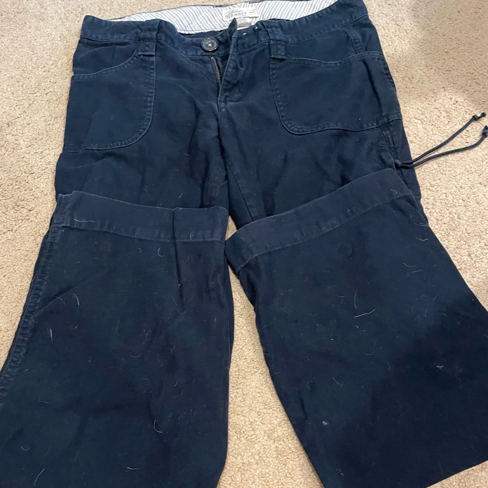 soft navy blue pants